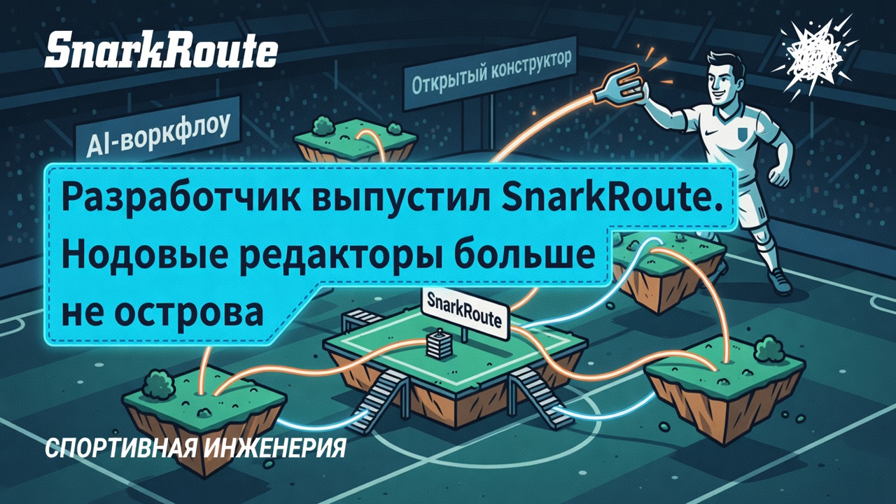 Разработчик выпустил SnarkRoute. Нодовые редакторы больше не острова