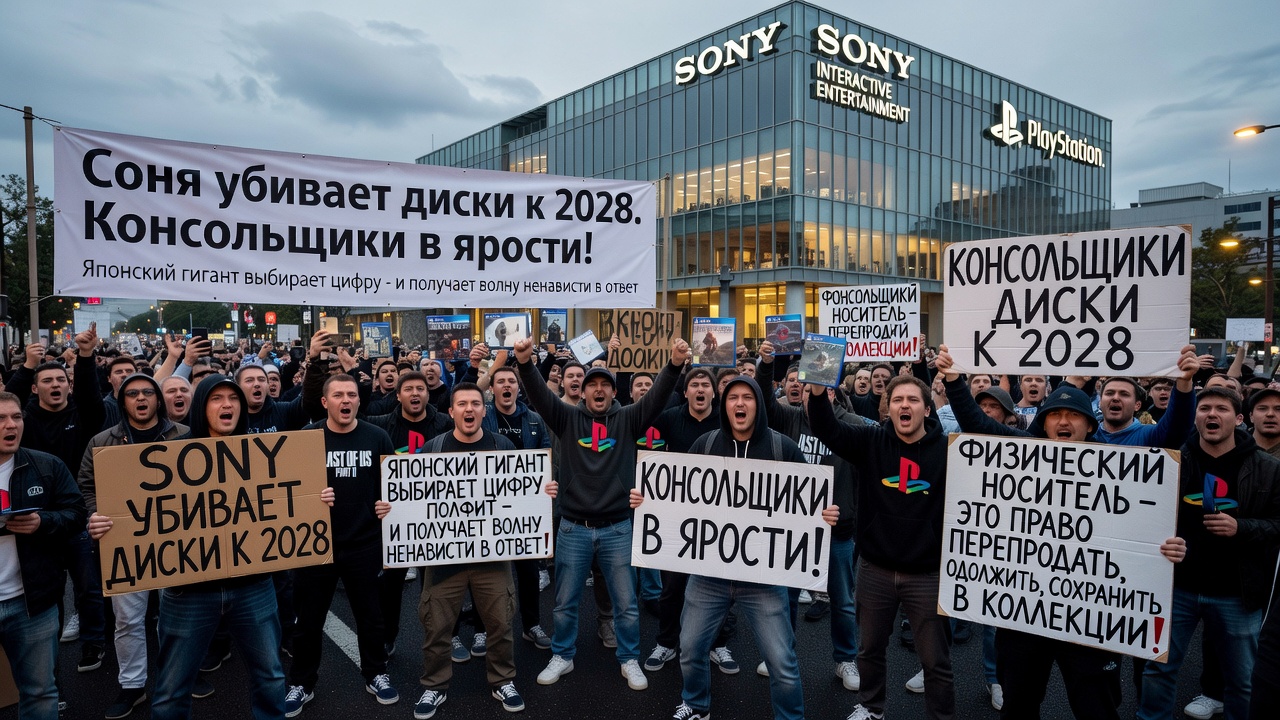 Sony убивает диски к 2028. Консольщики в ярости!
