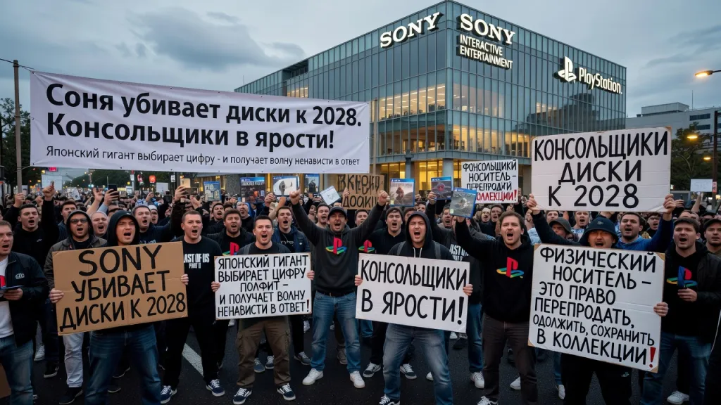 Sony убивает диски к 2028. Консольщики в ярости!